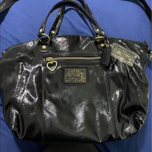 Coach black large crossbody purse